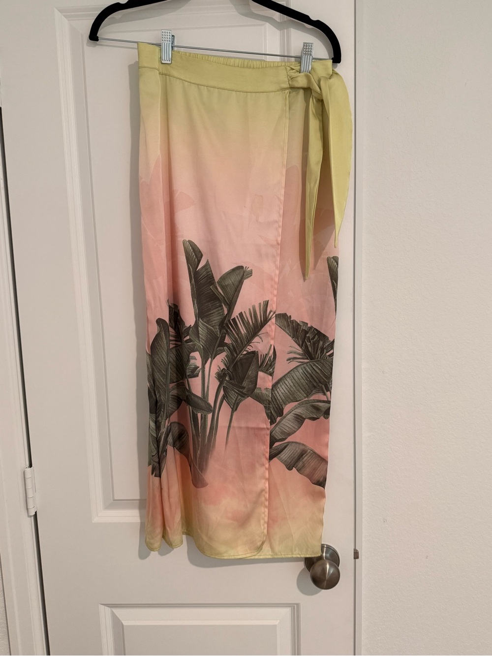 Rachel Zoe Yellow-to-Pink Ombre Tropical Wrap Sarong